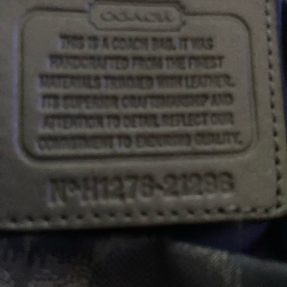 Coach Madison Box Op Art Large Shoulder Bag Navy scheme - Picture 4 of 7